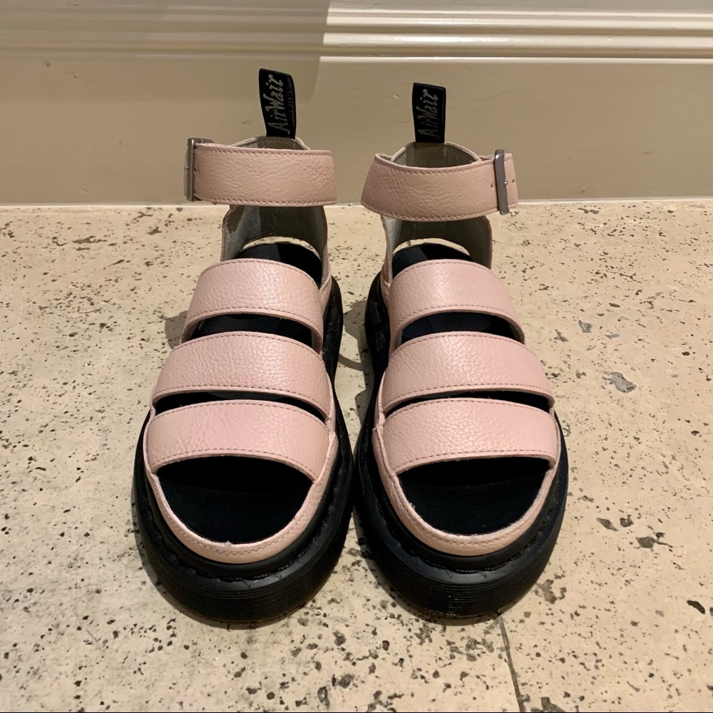 Dr. Marten Clarissa II Metallic Platform Sandals